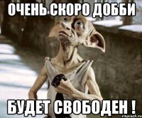 Очень скоро Добби будет свободен !