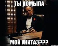 ты помыла мой унитаз???