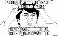 Какого чёртааа мой самый преданный фанат Назывался каким то чипсоедом Аршавином