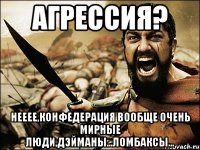 Агрессия? Нееее,Конфедерация вообще очень мирные люди,Дэйманы...Ломбаксы...