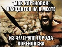 "MDK Кореновск" находится на 8 месте из 477 групп города Кореновска