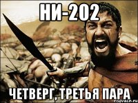 НИ-202 Четверг, третья пара