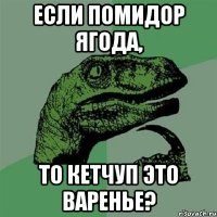 Если помидор ягода, То кетчуп это варенье?