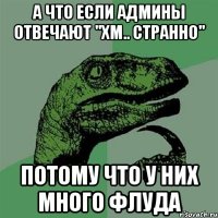 А что если админы отвечают "хм.. странно" потому что у них много флуда