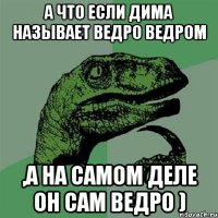 А что если дима называет ведро ведром ,а на самом деле он сам ведро )