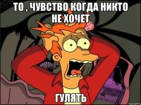 То , чувство когда никто не хочет Гулять