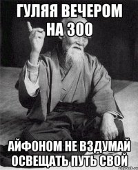 Гуляя вечером на 300 Айфоном не вздумай освещать путь свой