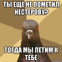 ты еще не пометил Нестерову? Тогда мы летим к тебе