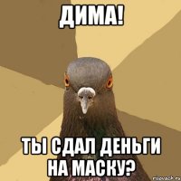 Дима! Ты сдал деньги на маску?