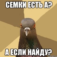 Семки есть а? А если найду?