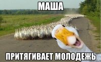 Маша притягивает молодежь