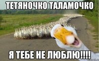 Тетяночко Таламочко я тебе не люблю!!!!