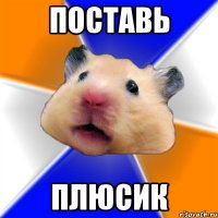 поставь плюсик