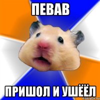 певав пришол и ушЁЁл