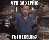 что за херню ты несешь?