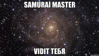 SAMURAI MASTER VIDIT TEБЯ