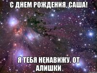 С Днем Рождения, Саша! Я тебя ненавижу. От Алишки