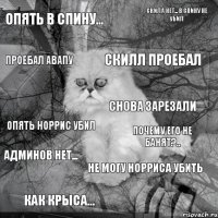 Опять в спину... Почему его не банят?.. Скилл проебал Как крыса... Опять Норрис убил Скила нет... В спину не убил Не могу Норриса убить Проебал Авапу Админов нет... Снова зарезали