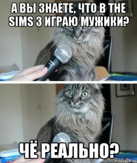 а вы знаете, что в The Sims 3 играю мужики? Чё реально?