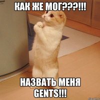 Как же мог???!!! назвать меня GENTS!!!