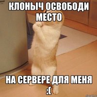 клоныч освободи место на сервере для меня :(