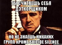 Ты считаешь себя дэткорщиком Но не знаешь никаких групп кроме Suicide Silence