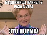 Медвижище какнул 2 раза с утра Это норма!