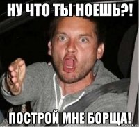 Ну что ты ноешь?! построй мне борща!