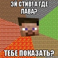 Эй Стив! А где лава? ТЕБЕ ПОКАЗАТЬ?