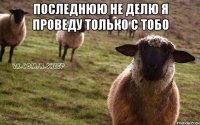 Последнюю не делю я проведу только с тобо 