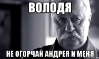 Володя не огорчай Андрея и Меня