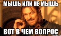 мышь или не мышь вот в чем вопрос