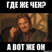 Где же чек? А вот же он