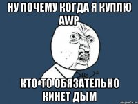 Ну почему когда я куплю AWP Кто-то обязательно кинет дым