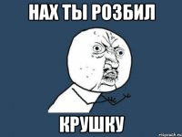 нах ты розбил крушку