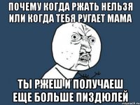 ПОЧЕМУ КОГДА РЖАТЬ НЕЛЬЗЯ ИЛИ КОГДА ТЕБЯ РУГАЕТ МАМА ТЫ РЖЕШ И ПОЛУЧАЕШ ЕЩЕ БОЛЬШЕ ПИЗДЮЛЕЙ