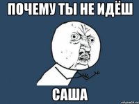 почему ты не идёш САША