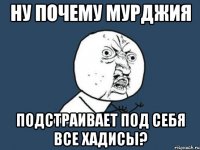 ну почему мурджия подстраивает под себя все хадисы?