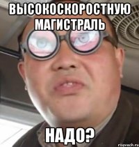 высокоскоростную магистраль надо?