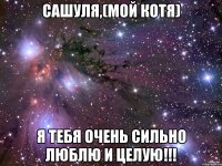 Сашуля,(мой котя) Я ТЕБЯ ОЧЕНЬ СИЛЬНО ЛЮБЛЮ И ЦЕЛУЮ!!!