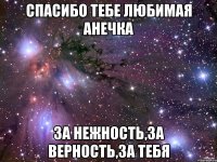 Спасибо тебе любимая Анечка за нежность,за верность,за тебя