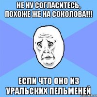 Не ну согласитесь, похоже же на соколова!!! Если что оно из уральских пельменей