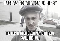 назвав собаку "зашибісь" тепер в мене дома всігда зашибісь