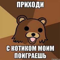 приходи с котиком моим поиграешь