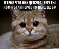 Я тебя что обидел?Почему ты ком не так неровно дышешь? 