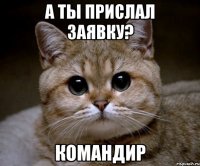 А ты прислал заявку? командир