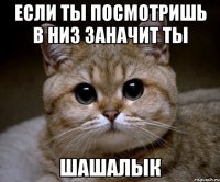 Если ты посмотришь в низ заначит ты шашалык