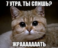 7 утра, ты спишь? ЖРАААААААТЬ