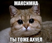 максимка ты тоже ахуел