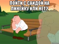 ПОЙТИ С САИДОЙ НА ЛИНЕЙКУ ИЛИ НЕТ? 